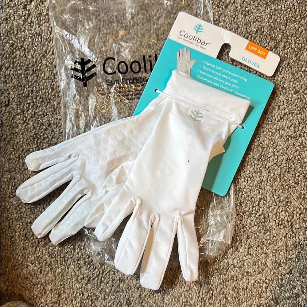 Coolibar White UV Protection Gloves